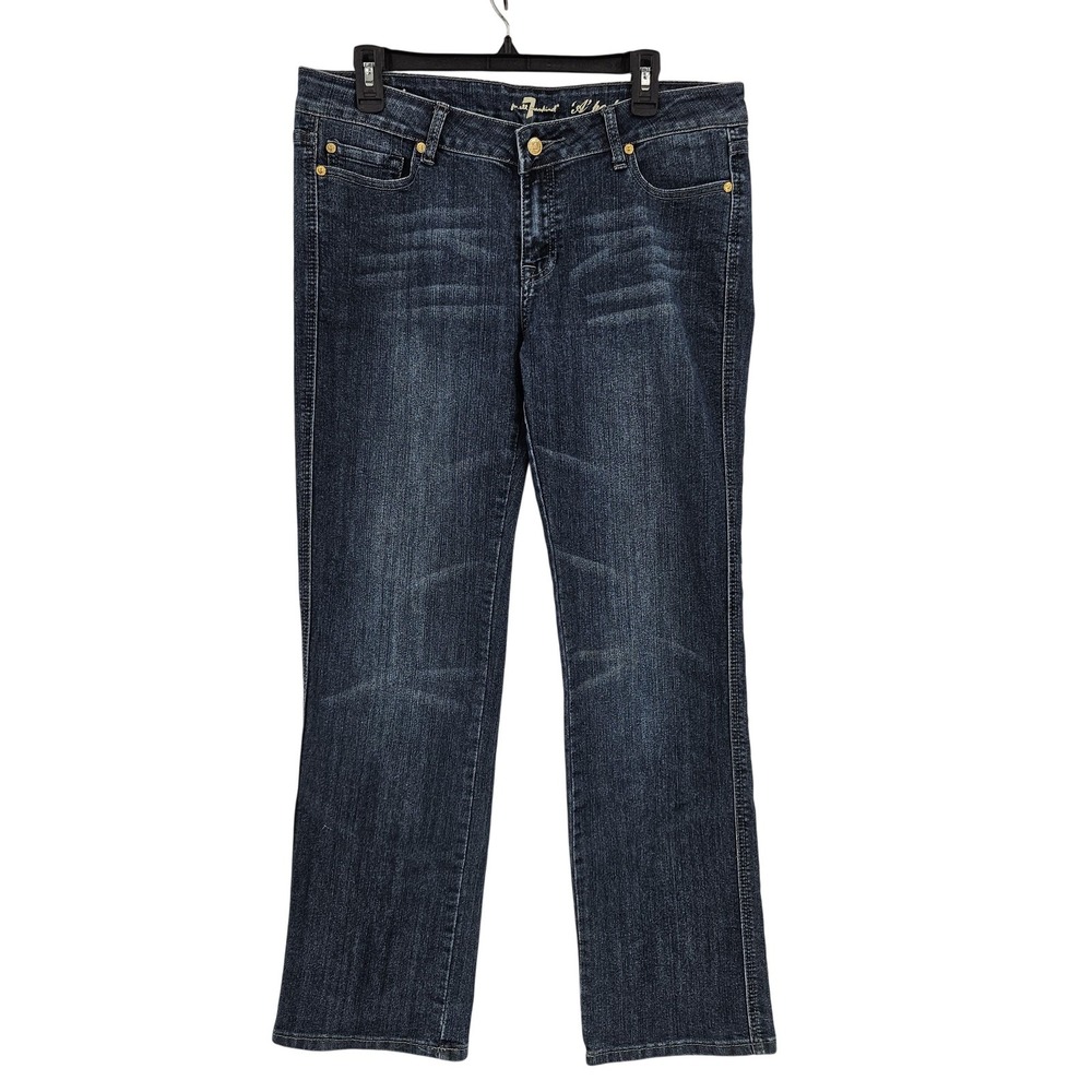 7 For All Mankind Jeans Women 31 Blue A Pocket Bootcut Stretch USA Normcore